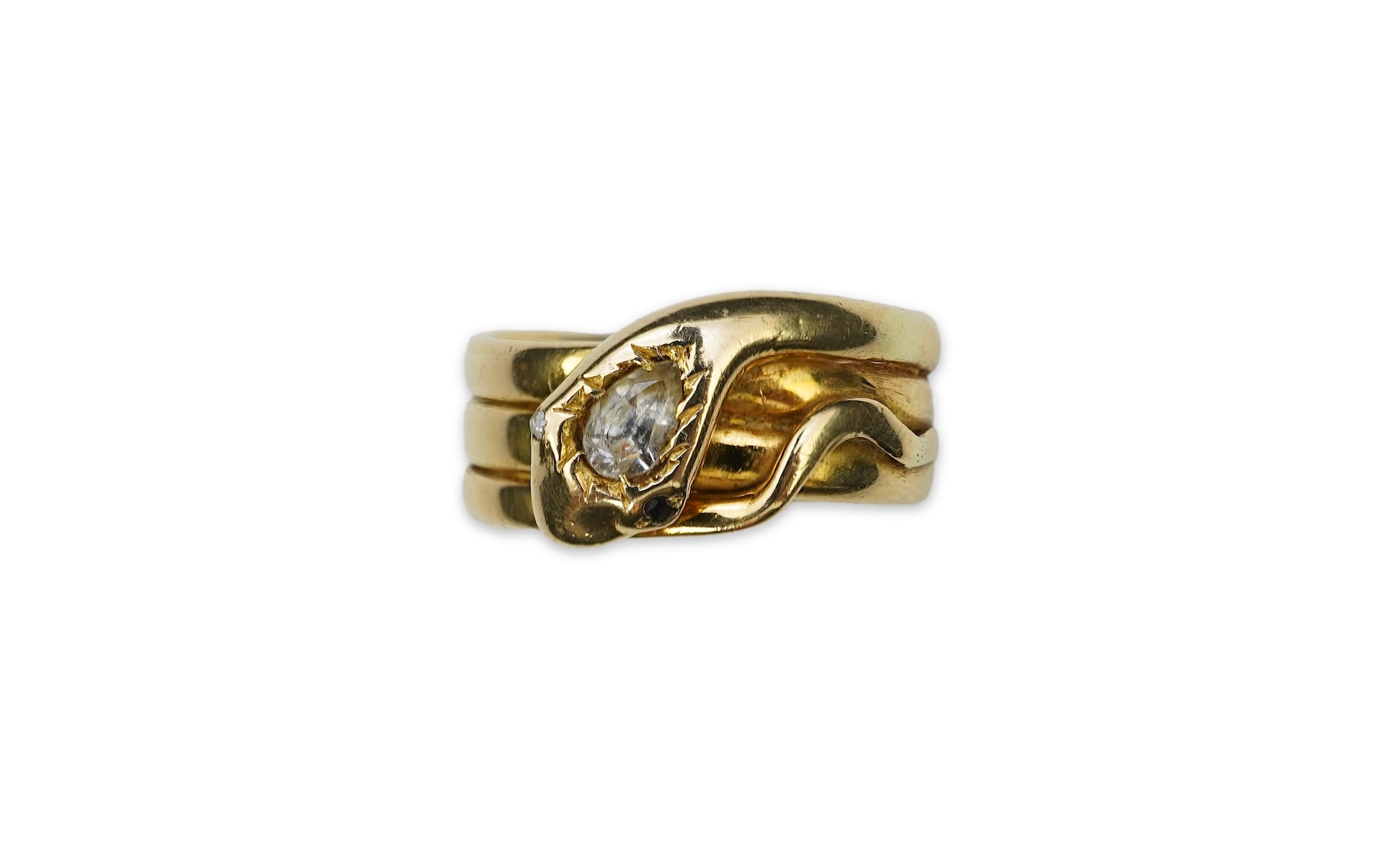 A Victorian gold ring, circa 1876